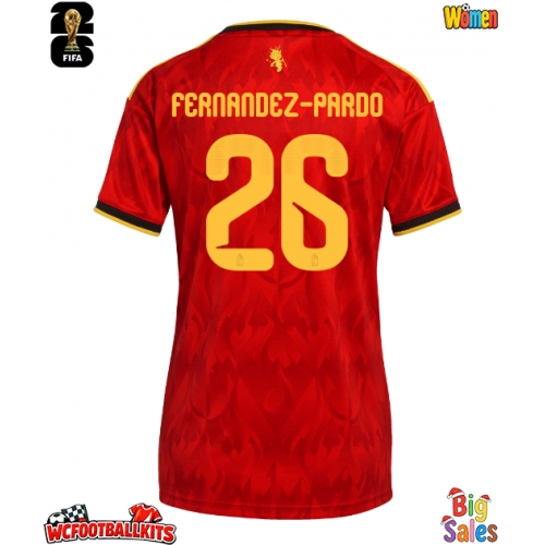 Belgium Matias Fernandez-Pardo #26 Replica Home Stadium Shirt for Women World Cup 2026 Short Sleeve